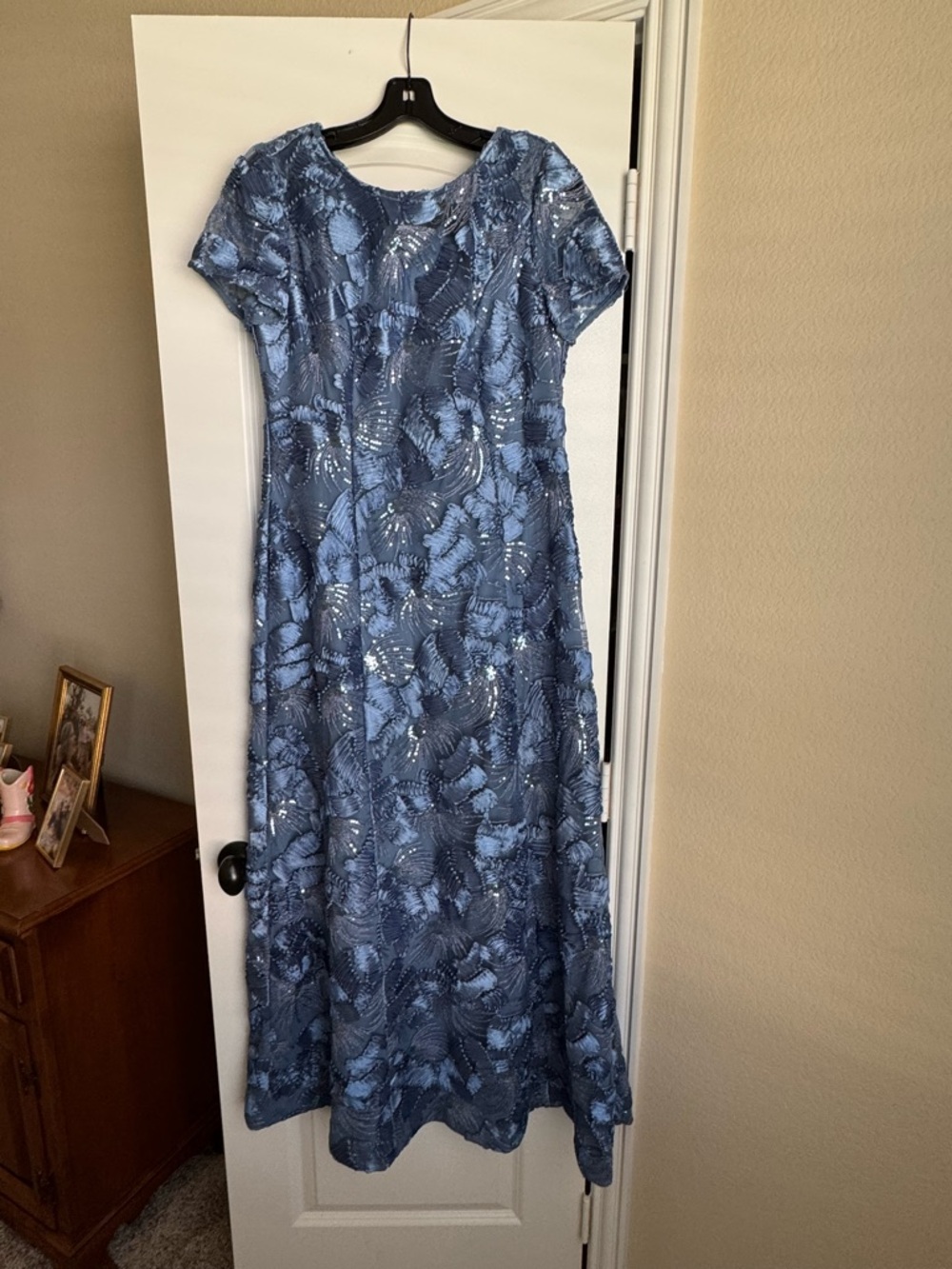 Alex Evenings  Blue Embroidered Maxi Dress - Picture 6 of 6